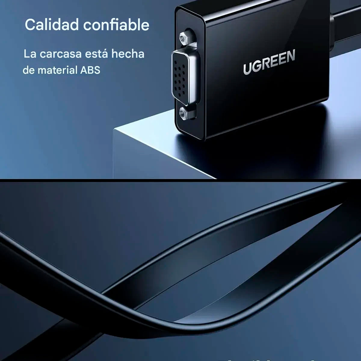 ADAPTADOR UGREEN MM103 HDMI A VGA CON AUDIO 1080P 60HZ - 5