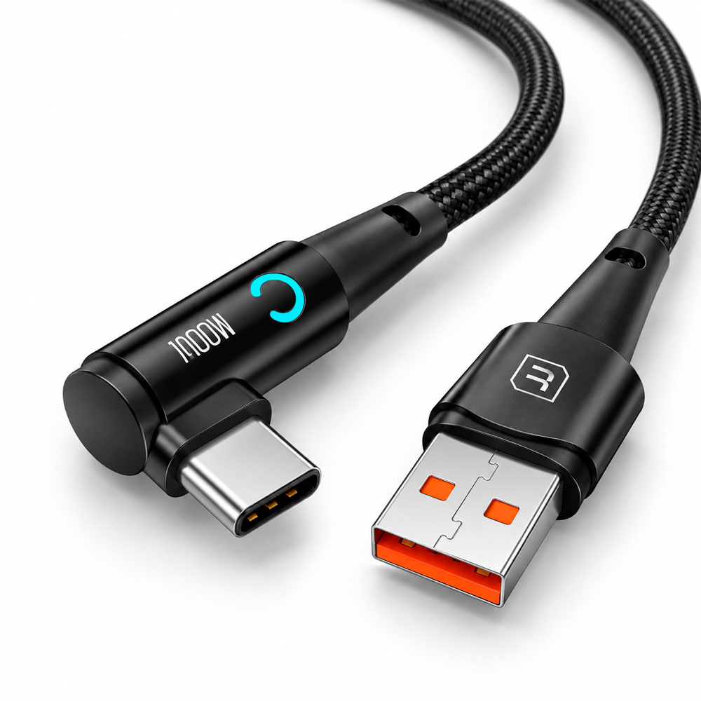 CABLE TOOCKI USB C 100W 90 GRADOS PARA CELULAR 1 METRO - 2