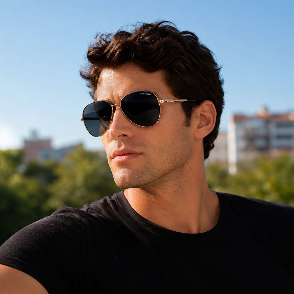 LENTES DE SOL ROMACETI PARA HOMBRE ESTILO AVIADOR POLARIZADOS - 2