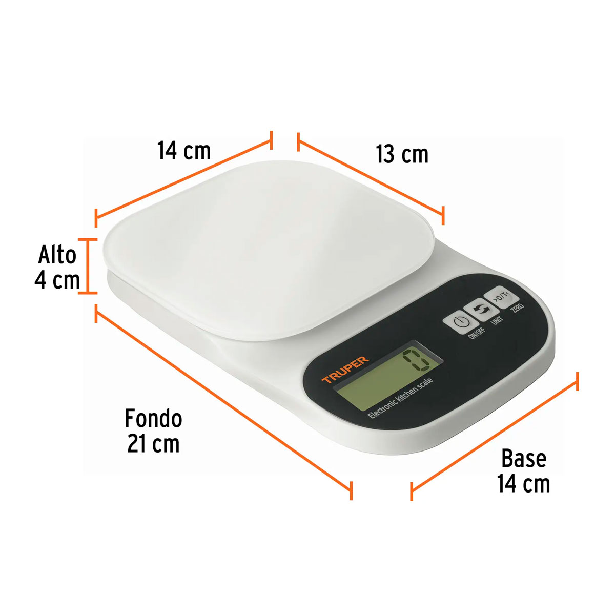 BÁSCULA TRUPER BASE-5EC 5 KG VIDRIO TEMPLADO - 5