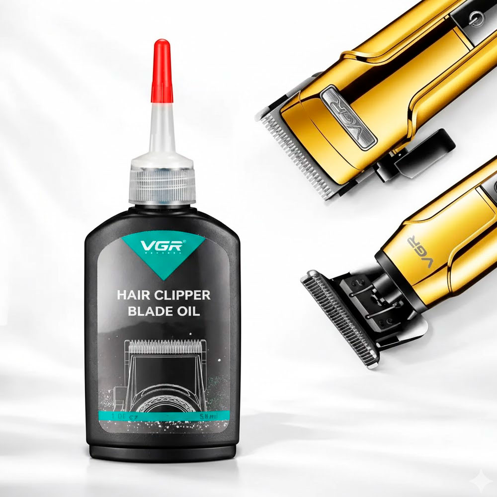ACEITE LUBRICANTE VGR-001 PARA CUALQUIER MÁQUINA DE CORTAR PELO 55ML - 1