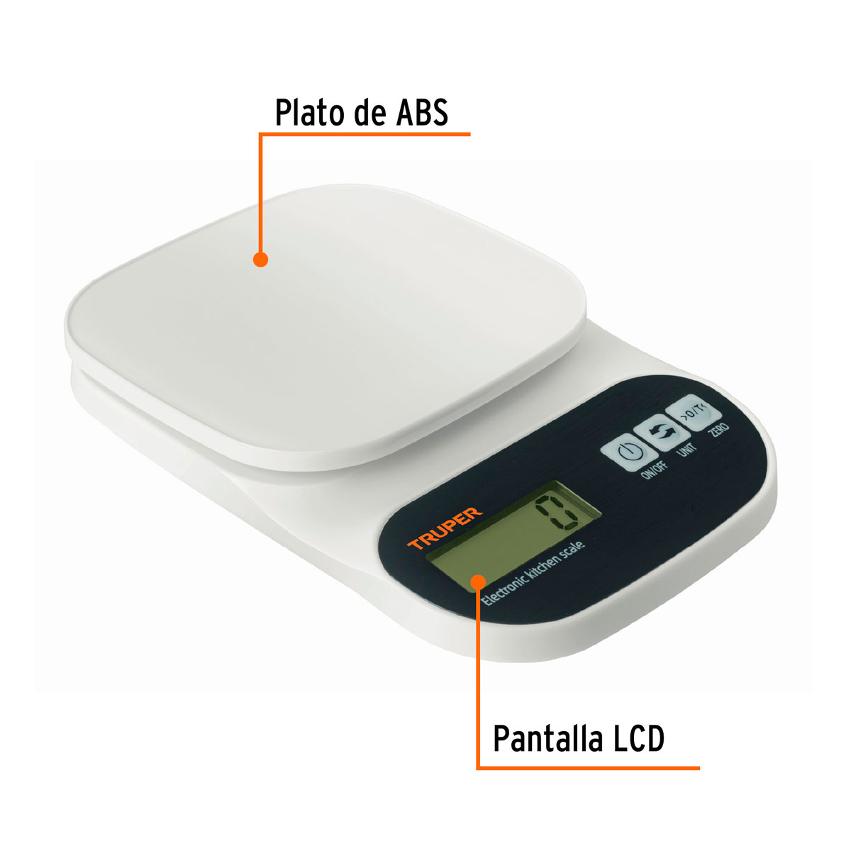 BALANZA TRUPER BASE-5EP LCD ALTA PRECISIÓN 5 KG - 4