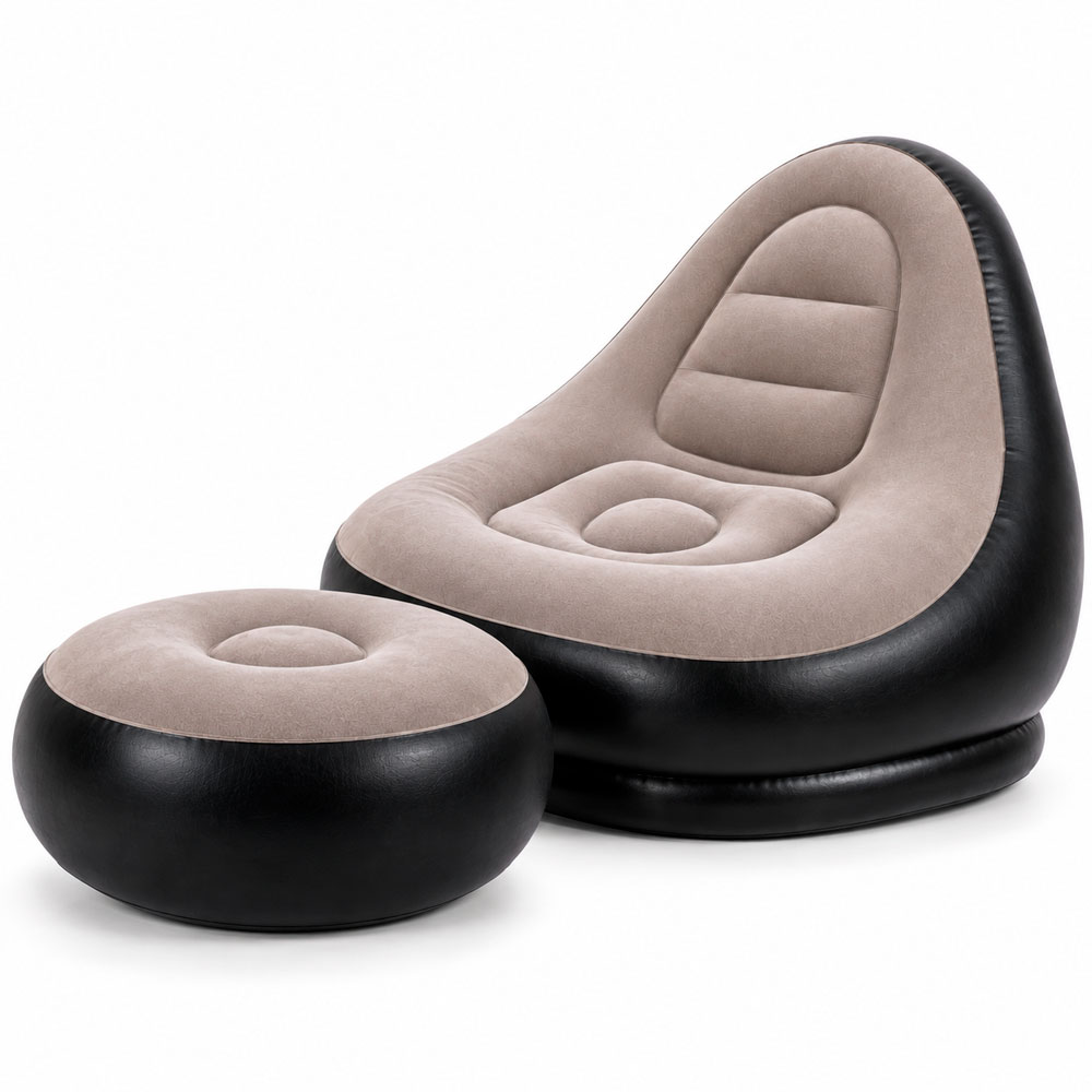 SOFÁ INFLABLE CON REPOSAPIÉS PARA DESCANSO Y RELAJACIÓN - 5
