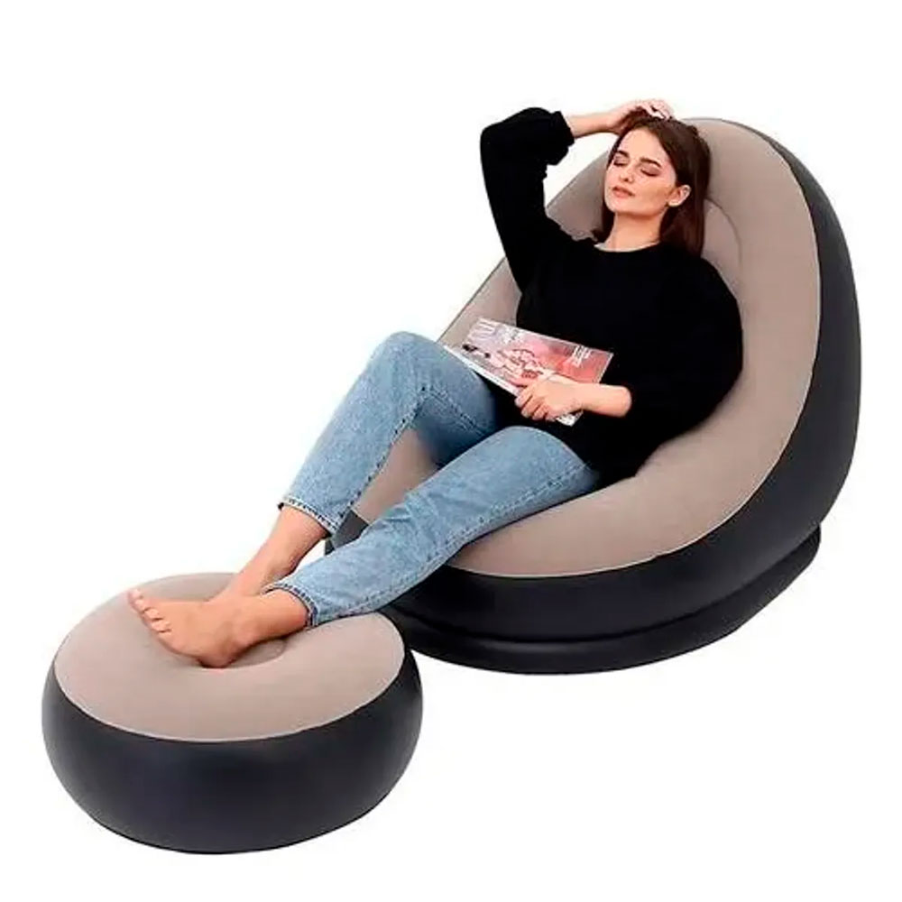 SOFÁ INFLABLE CON REPOSAPIÉS PARA DESCANSO Y RELAJACIÓN - 8