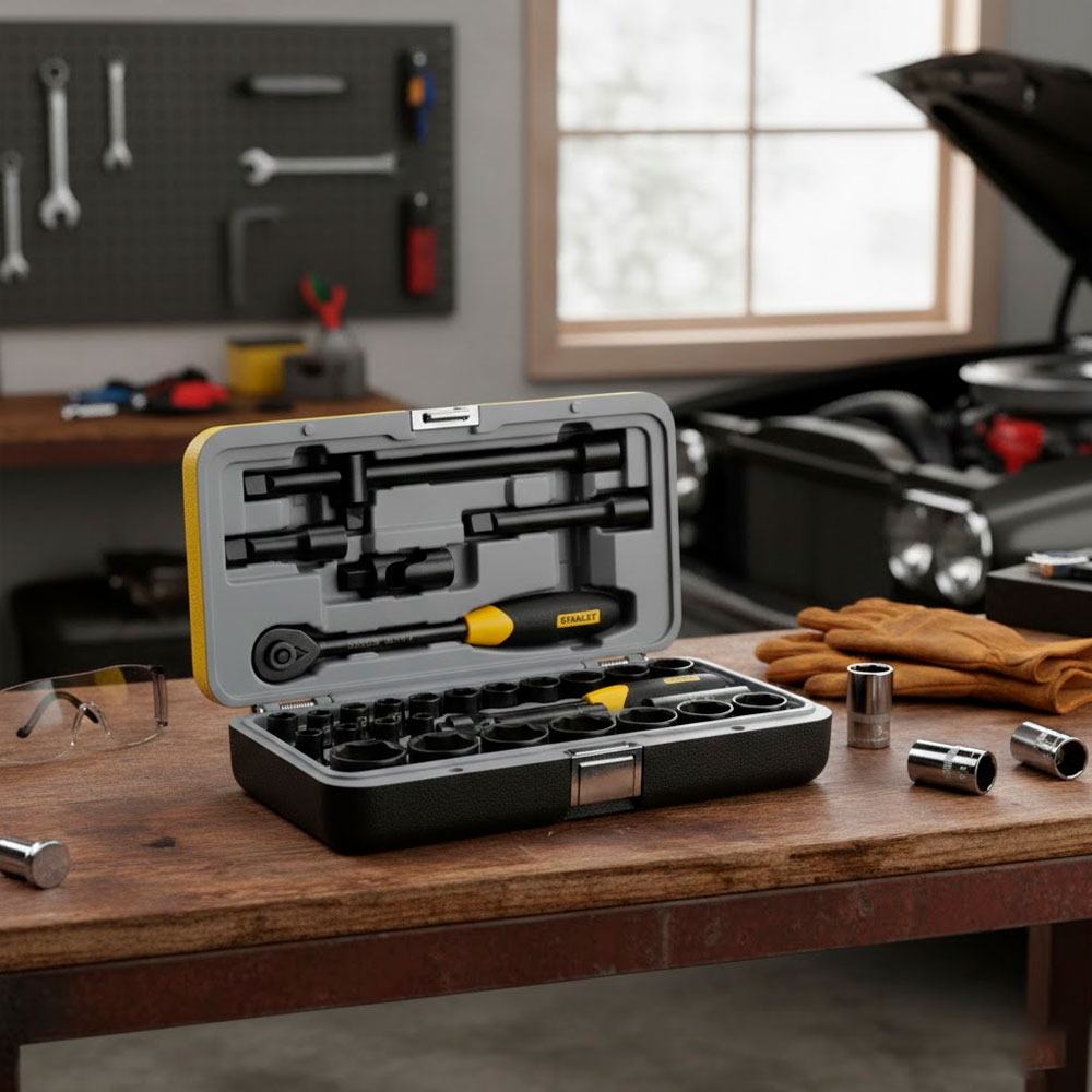 JUEGO DE LLAVES Y DADOS STANLEY FATMAX 30 PIEZAS RATCHET Y PUNTAS - 5