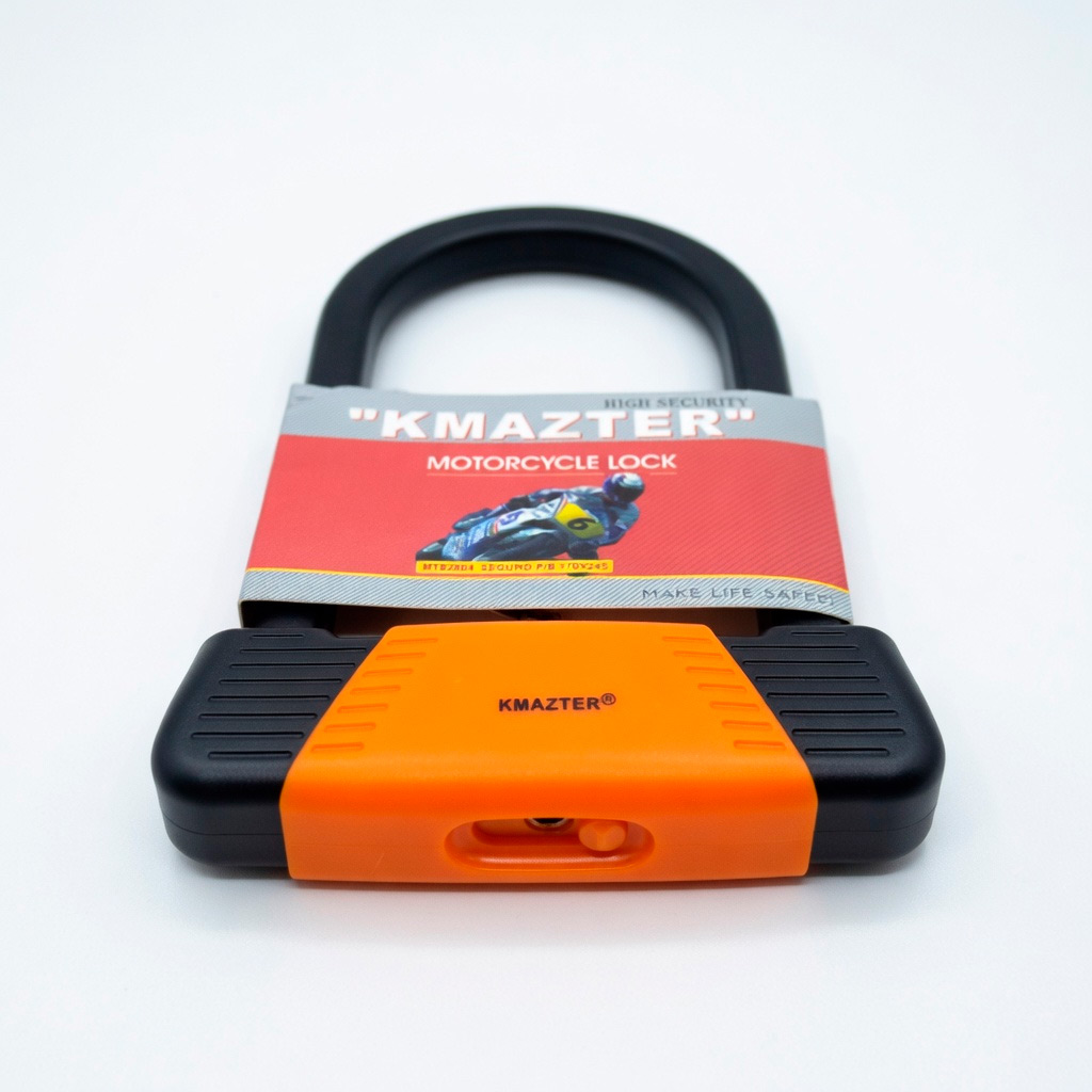 CANDADO REFORSADO TIPO U KMAZTER MT82804 PARA BICICLETA Y MOTO - 4