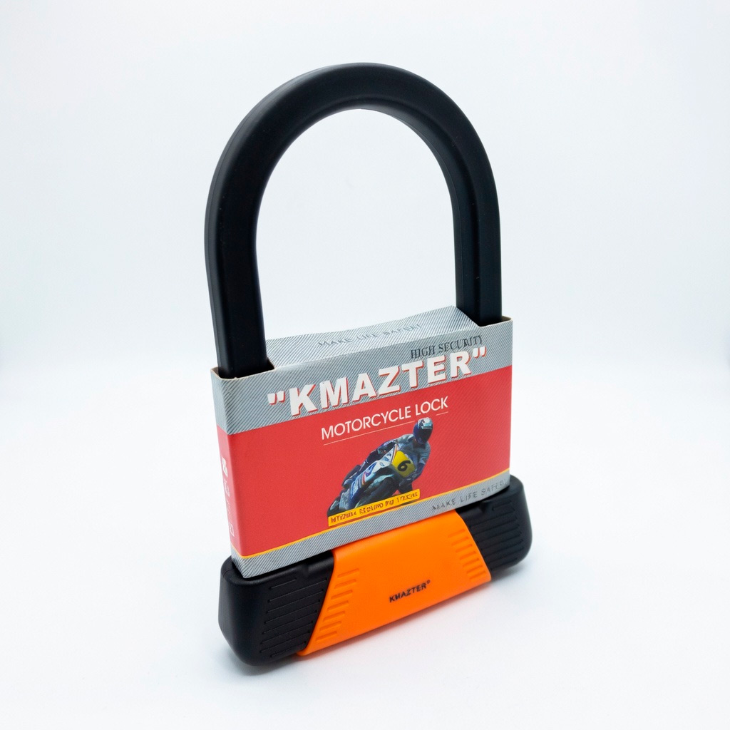 CANDADO REFORSADO TIPO U KMAZTER MT82804 PARA BICICLETA Y MOTO - 5