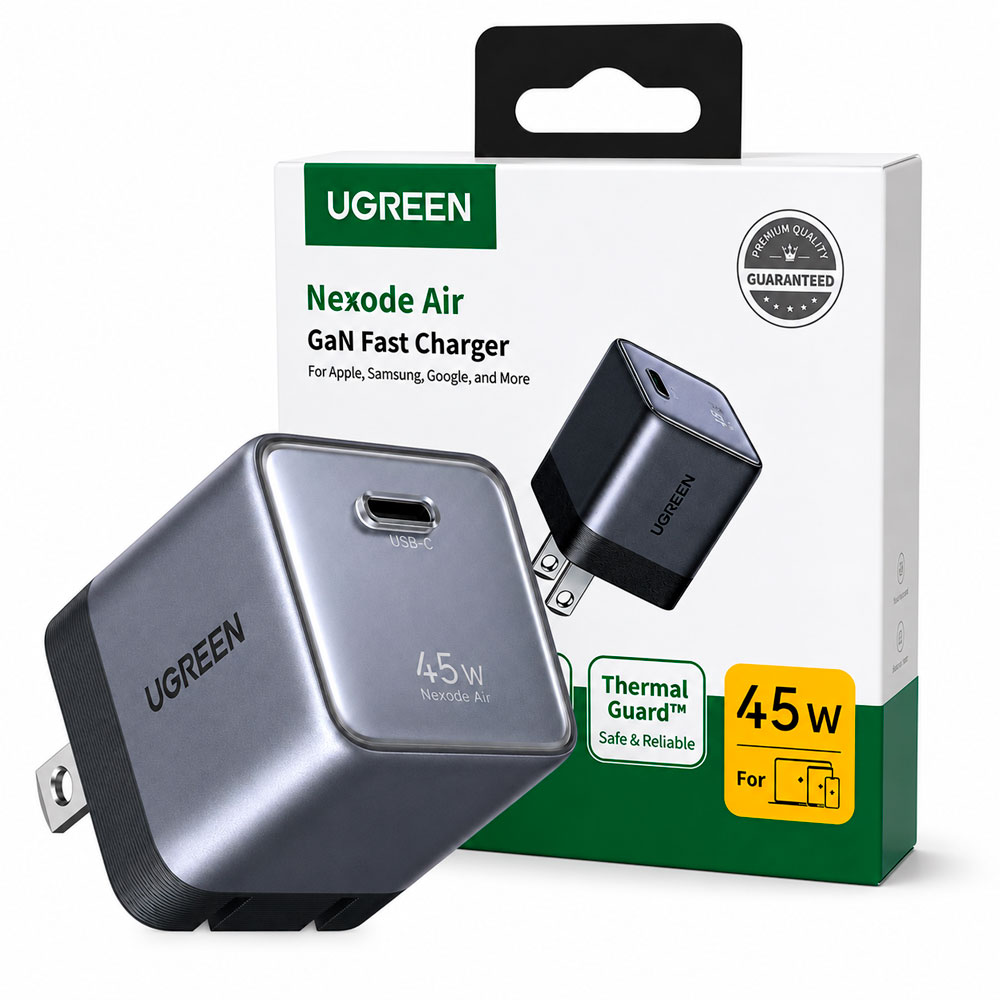 CARGADOR UGREEN 45W GAN USB-C CARGA RÁPIDA PARA CELULAR - 1