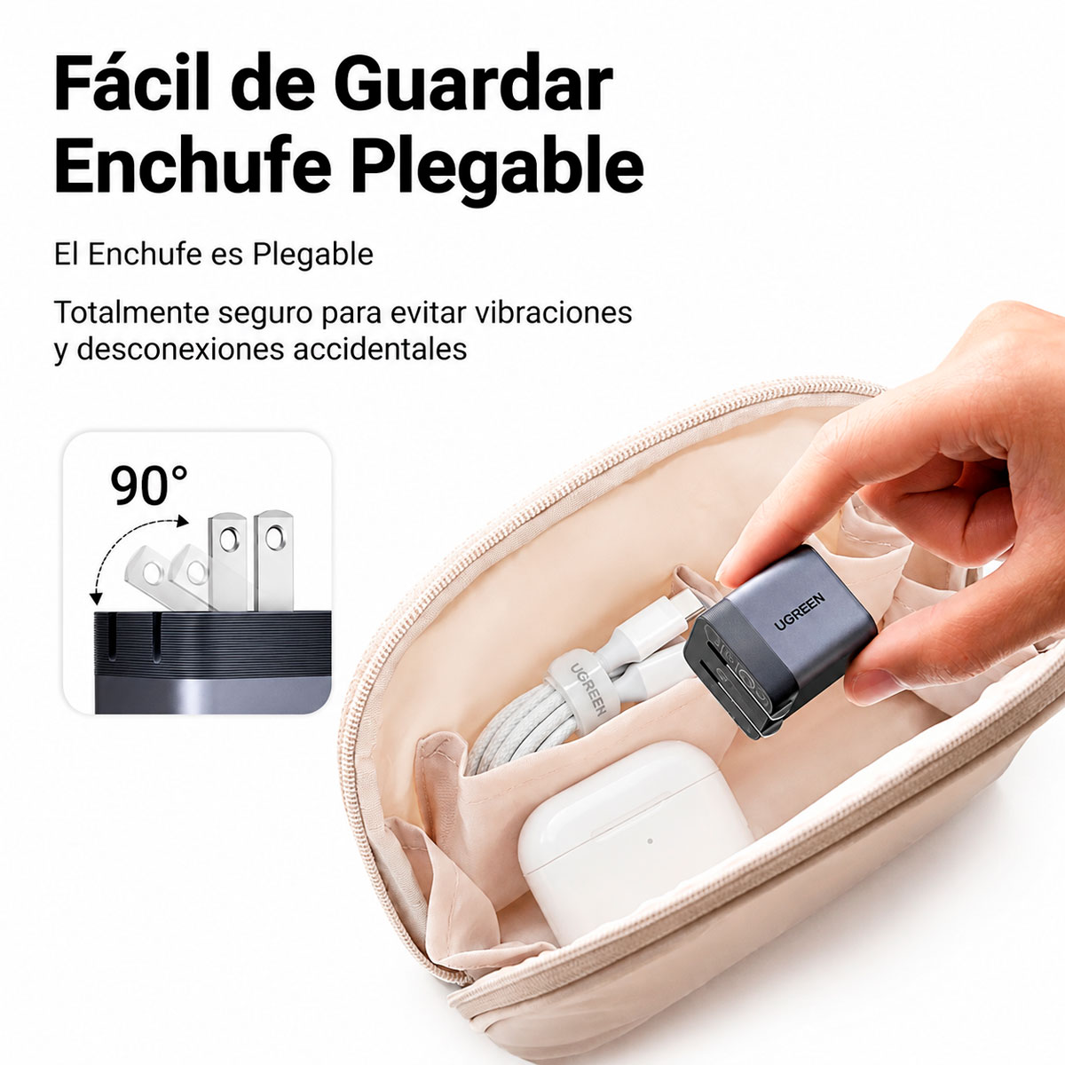 CARGADOR UGREEN 45W GAN USB-C CARGA RÁPIDA PARA CELULAR - 2