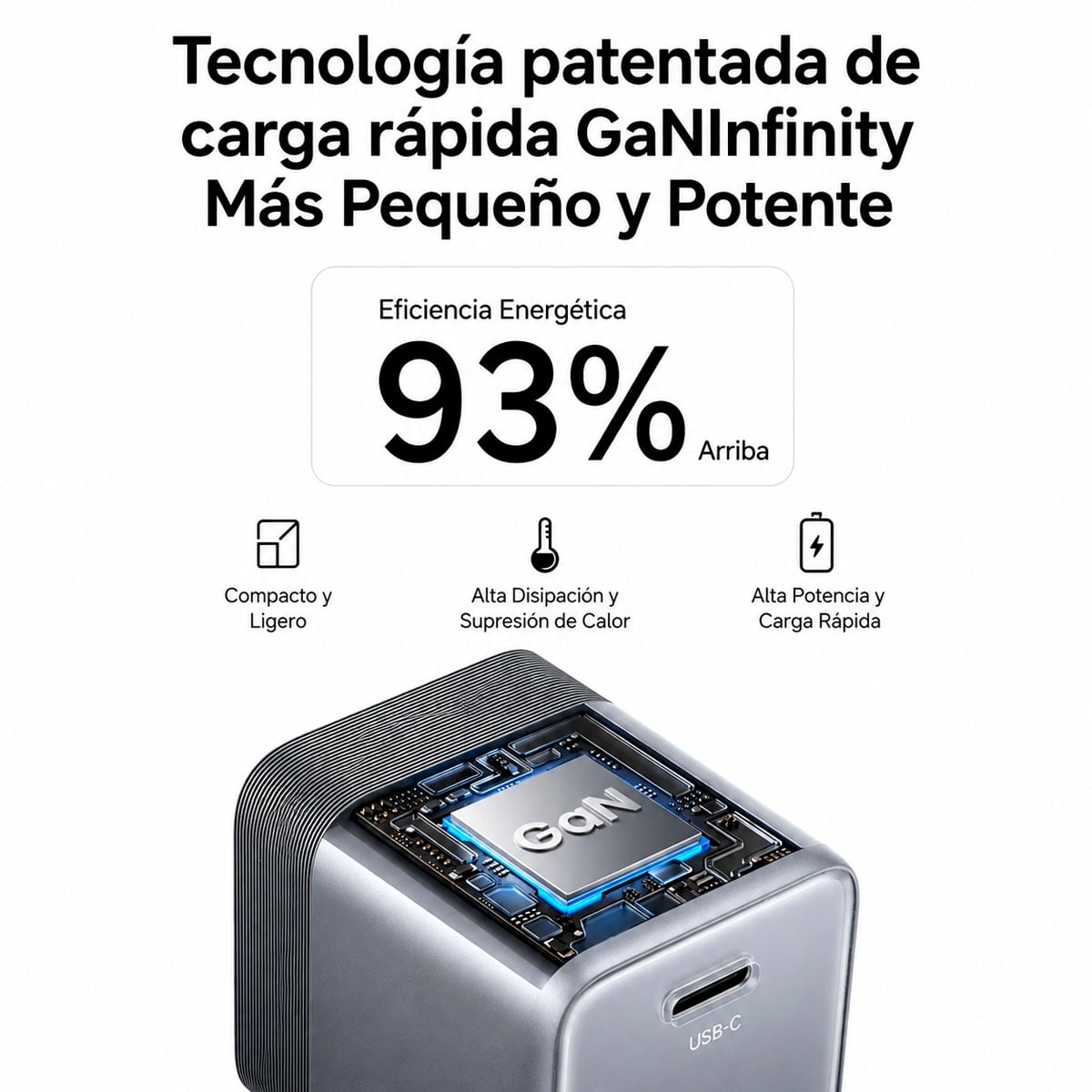 CARGADOR UGREEN 45W GAN USB-C CARGA RÁPIDA PARA CELULAR - 3