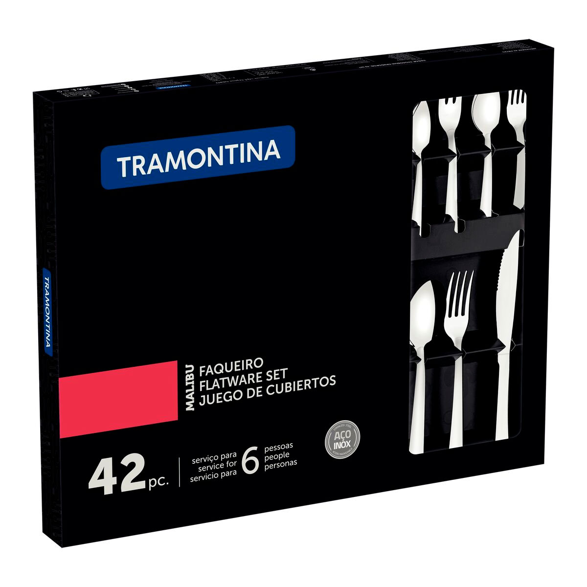 JUEGO CUBIERTOS ACERO INOX TRAMONTINA MALIBU 42 PZAS - 3