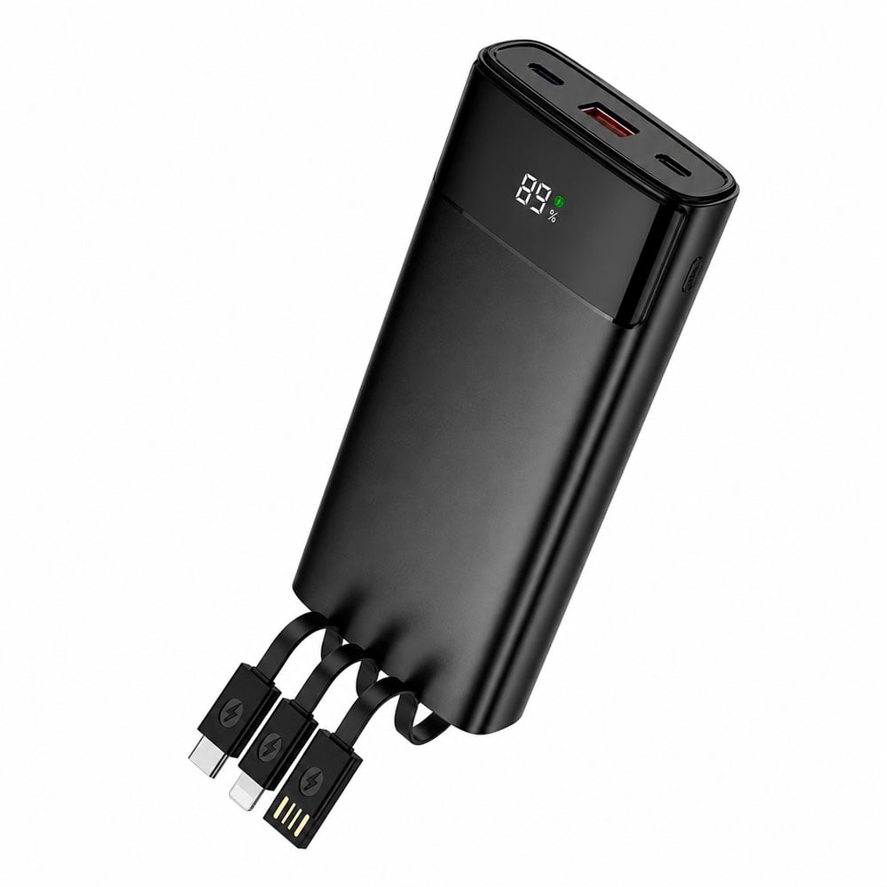POWER BANK HOCO 20000MAH 22.5W PD QC CABLES INTEGRADOS - 5
