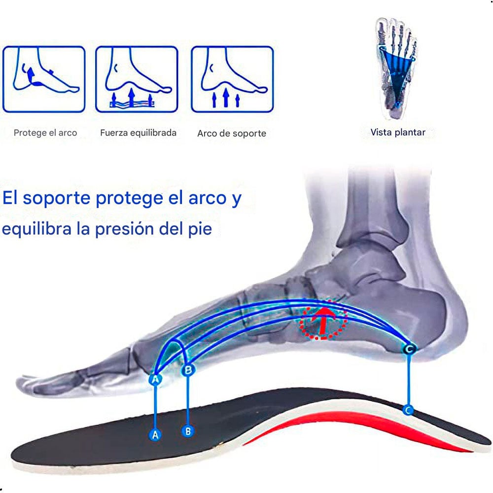 PLANTILLAS ORTOPÉDICAS PARA PIE PLANO CON SOPORTE DE ARCO 40-46 - 2