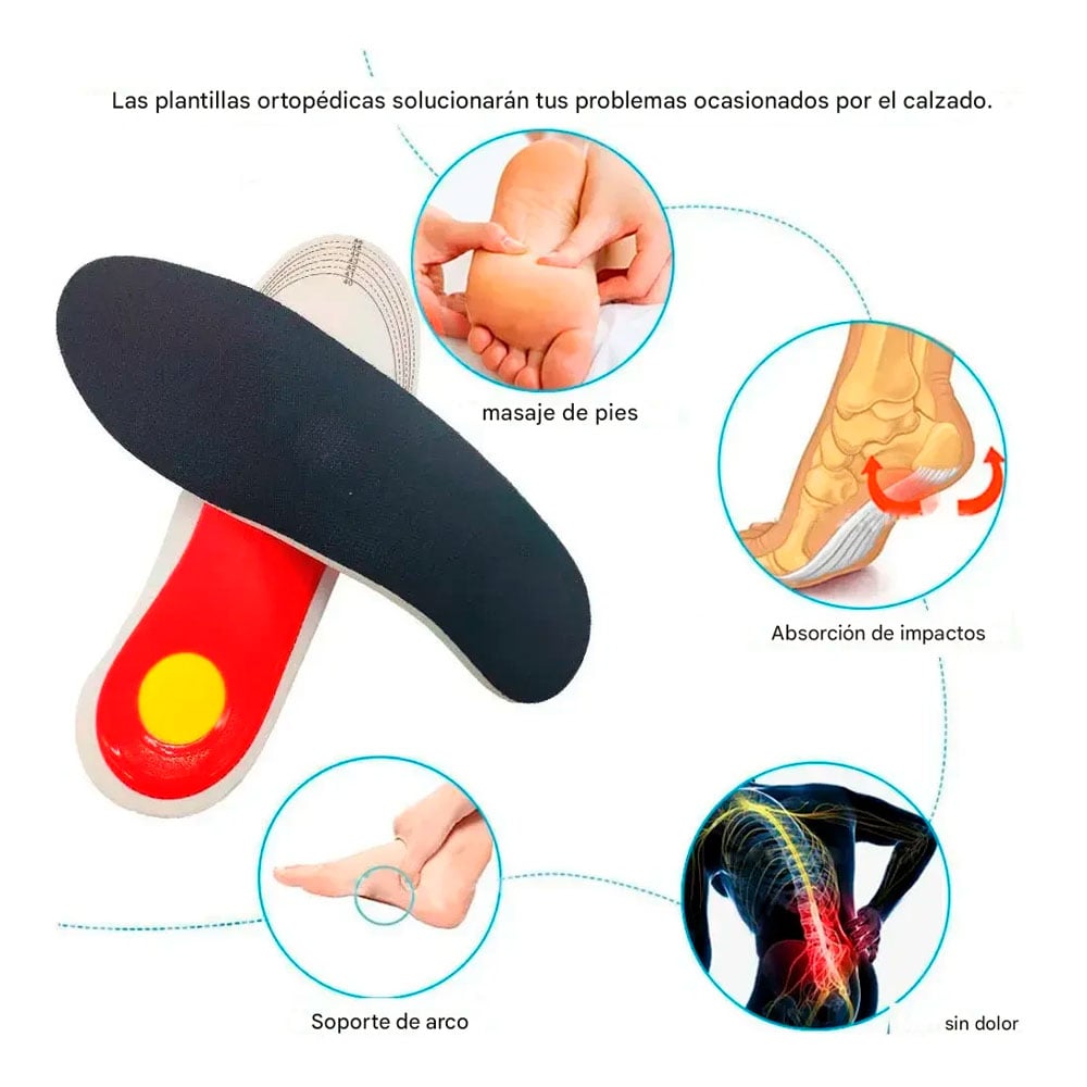 PLANTILLAS ORTOPÉDICAS PARA PIE PLANO CON SOPORTE DE ARCO 40-46 - 4