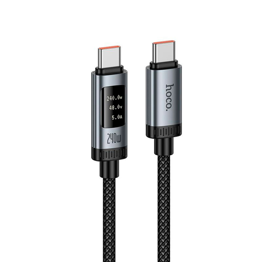 HOCO CABLE USB-C A USB-C 240W 1.2M CARGA RÁPIDA PANTALLA OLED - 2
