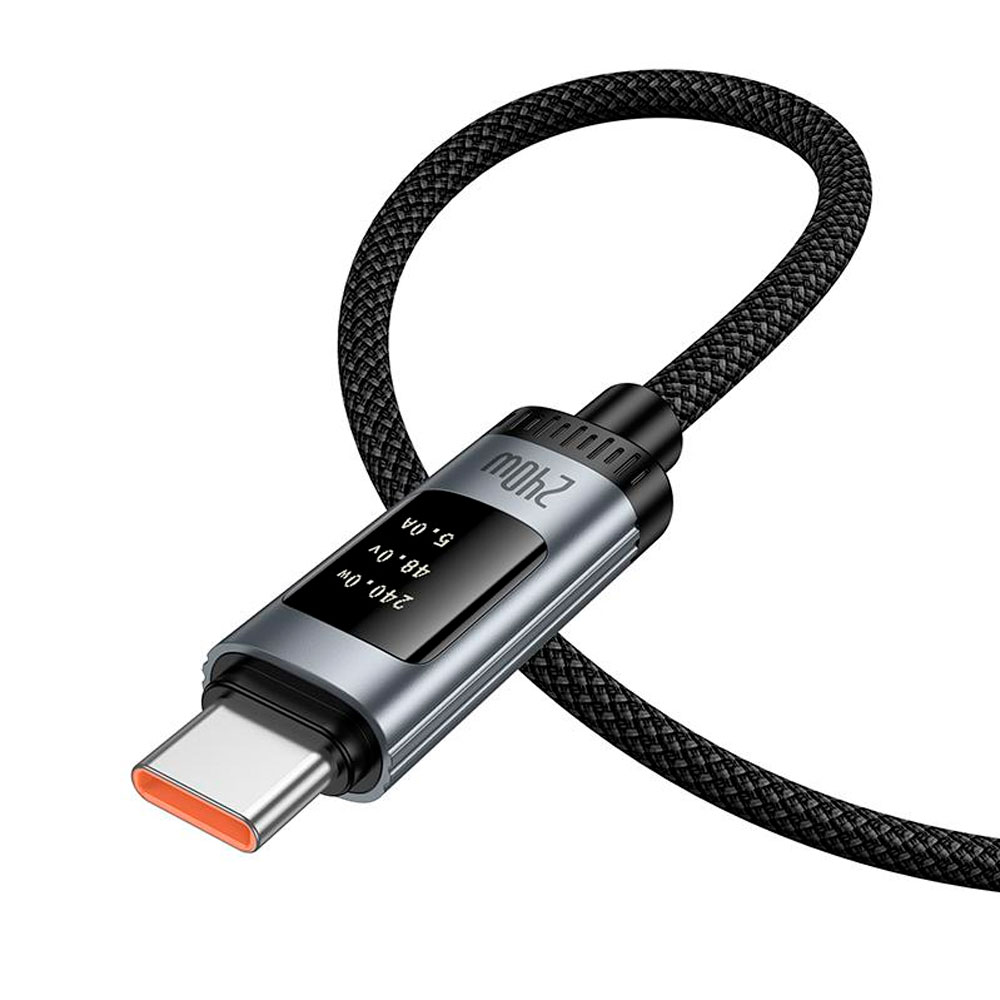 HOCO CABLE USB-C A USB-C 240W 1.2M CARGA RÁPIDA PANTALLA OLED - 3