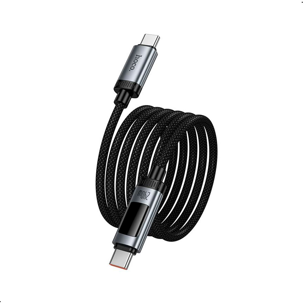 HOCO CABLE USB-C A USB-C 240W 1.2M CARGA RÁPIDA PANTALLA OLED - 5