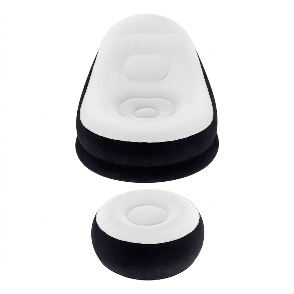 SILLÓN INFLABLE INDIVIDUAL CON REPOSAPIÉS CÓMODO Y PORTÁTIL - 1