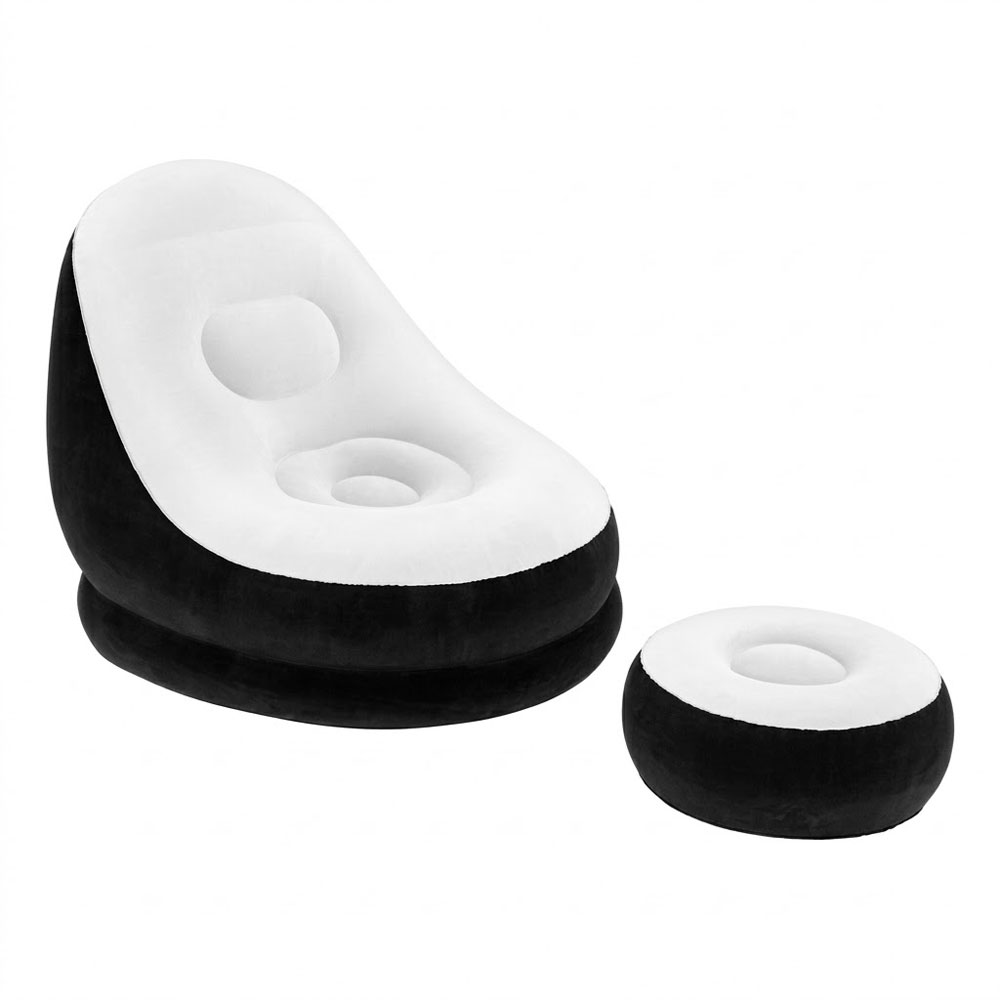 SILLÓN INFLABLE INDIVIDUAL CON REPOSAPIÉS CÓMODO Y PORTÁTIL - 3