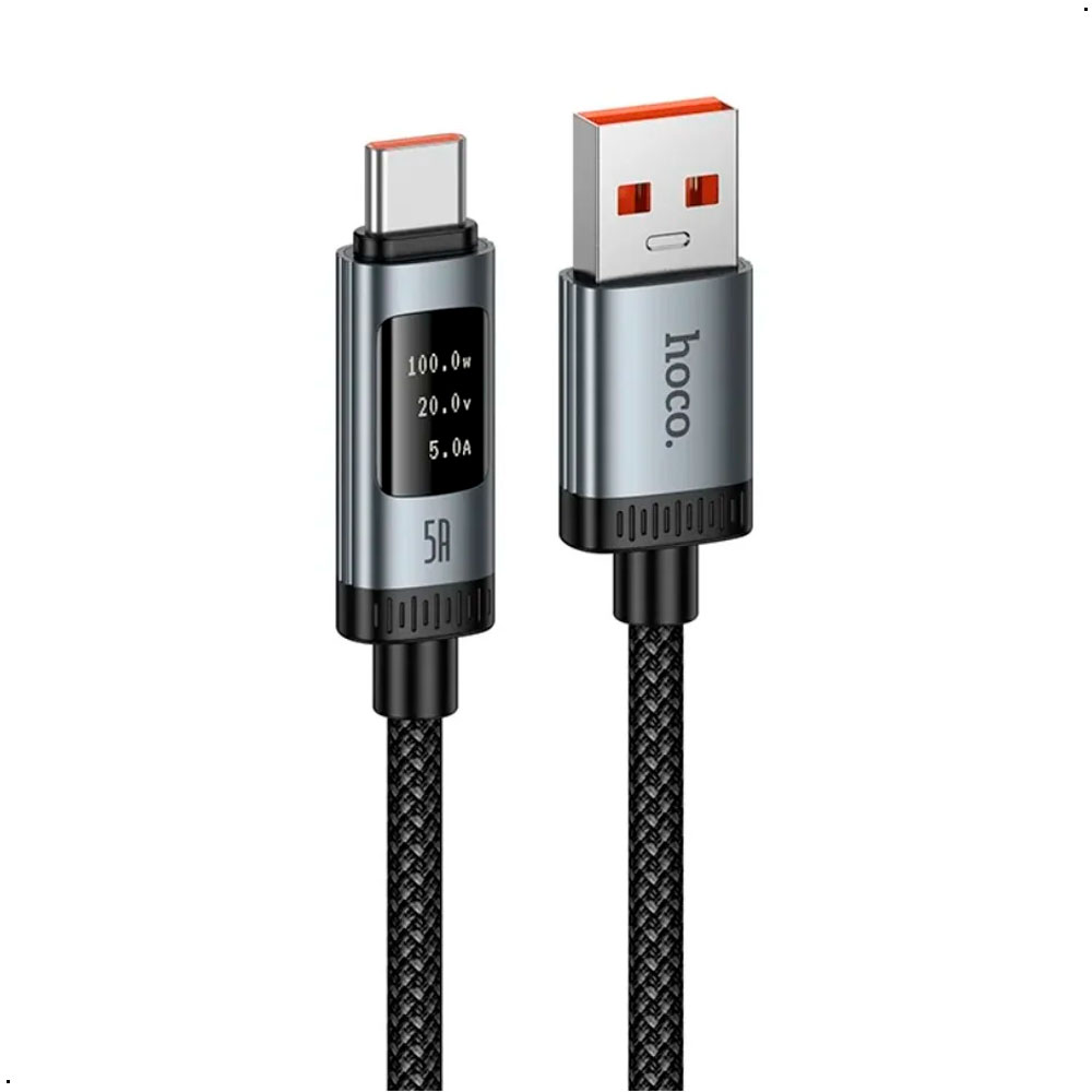 HOCO U148 CABLE USB A TIPO C 100W PANTALLA OLED 1.2M CARGA RAPIDA - 3