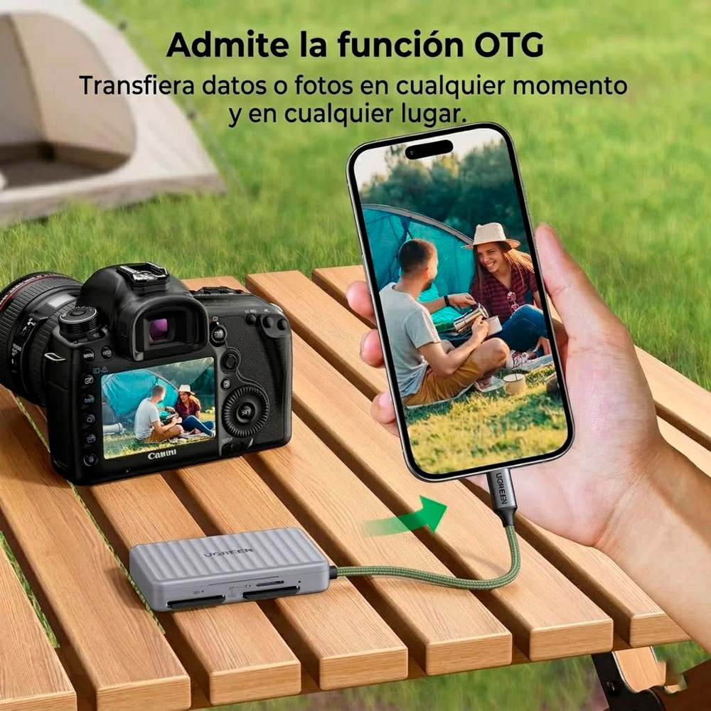 LECTOR DE TARJETAS UGREEN CM868 SD MICROSD USB C CON CASE - 4