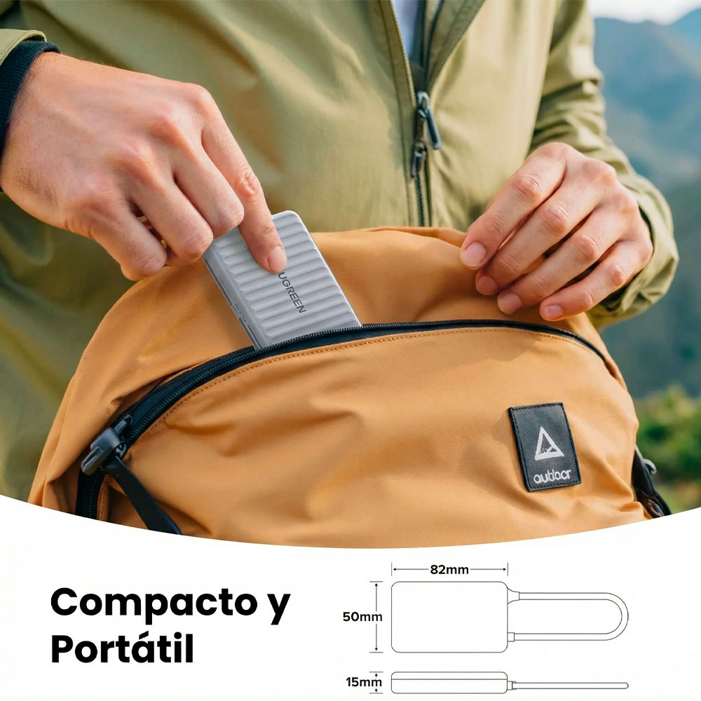 LECTOR DE TARJETAS UGREEN CM868 SD MICROSD USB C CON CASE - 8