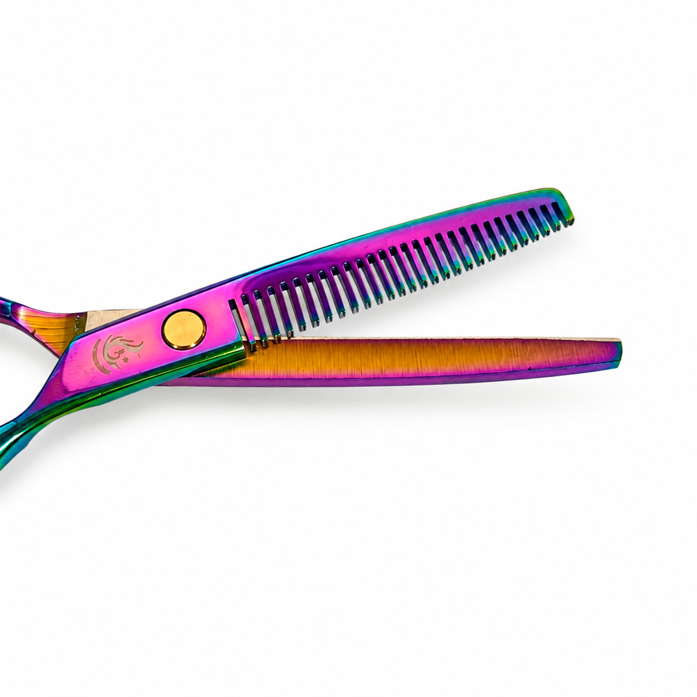 TIJERA DE PULIR GOLDEN PHOENIX PROFESIONAL PARA BARBERÍA 16.5CM - 4