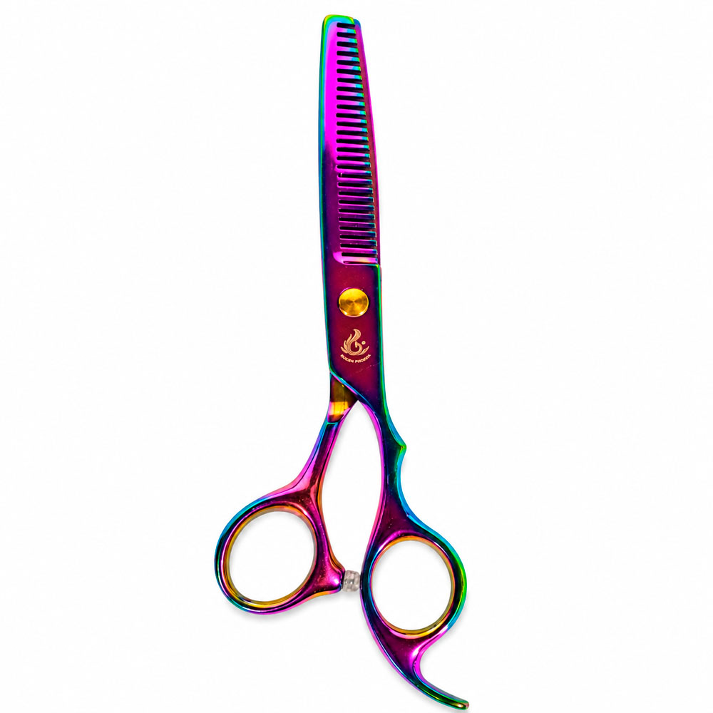 TIJERA DE PULIR GOLDEN PHOENIX PROFESIONAL PARA BARBERÍA 16.5CM - 6