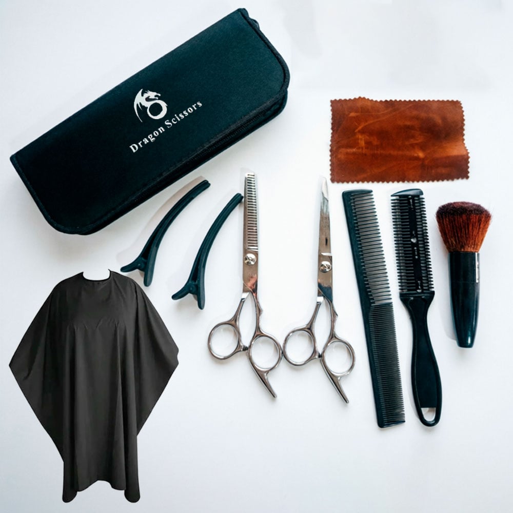 SET PROFESIONAL DE TIJERAS PARA PELUQUERÍA CON CAPA Y PEINES - 1