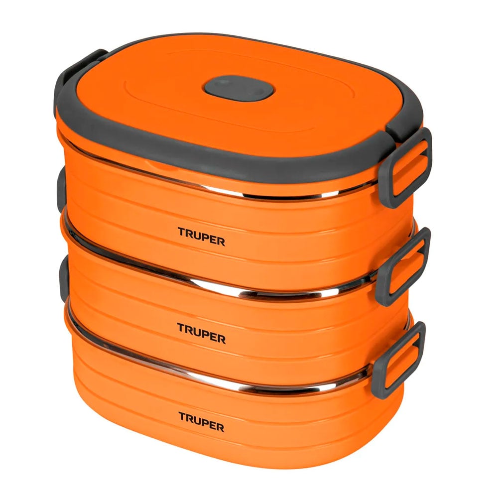 TRUPER LONCHERA TÉRMICA 3 NIVELES CON TERMO ACERO 700ML - 6