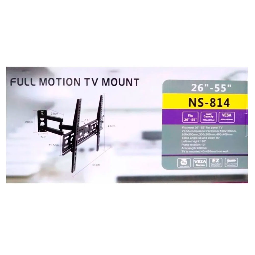 RACK TV ARTICULADO 26 A 55 PULGADAS SOPORTE PARED AJUSTABLE - 7
