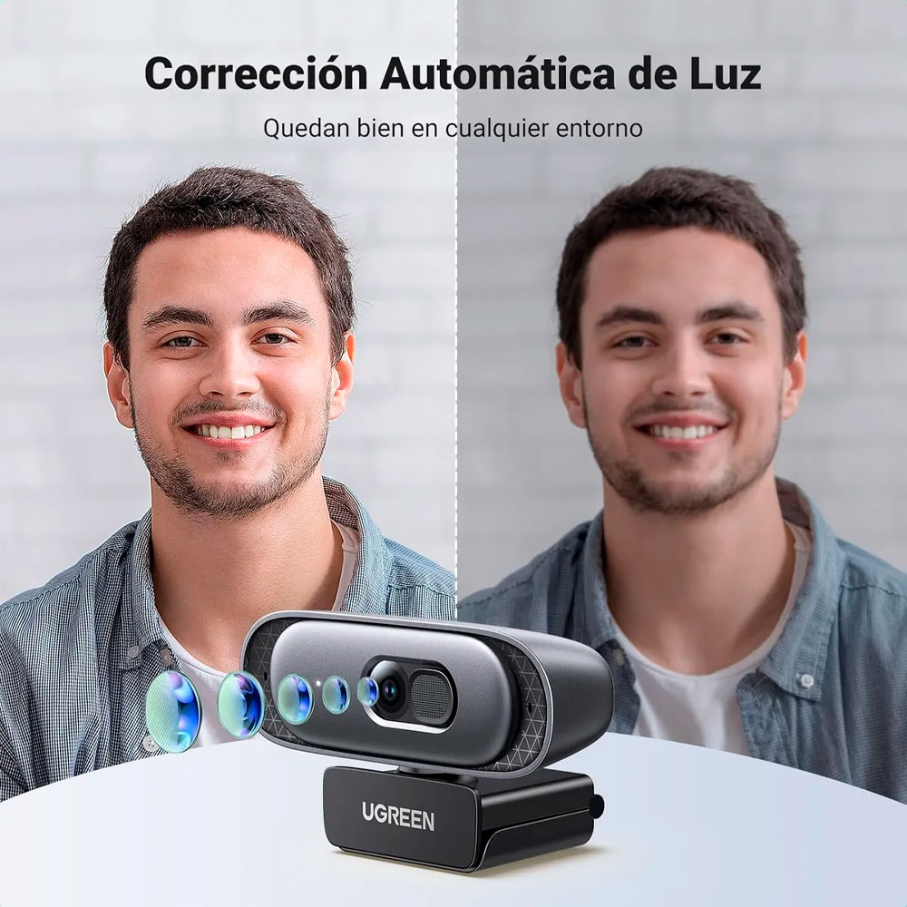 CÁMARA WEB UGREEN CM778 2K CON MICRÓFONO PARA PC - 5