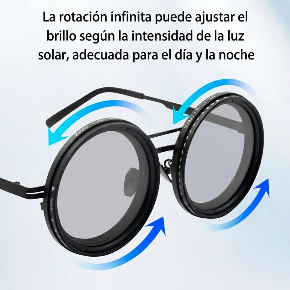LENTES DE SOL CRIXALIS POLARIZADOS CIRCULAR RETRO UV400 REGULABLE - 4