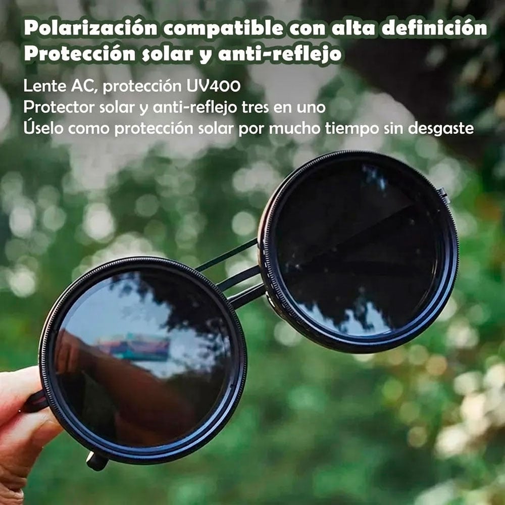 LENTES DE SOL CRIXALIS POLARIZADOS CIRCULAR RETRO UV400 REGULABLE - 5