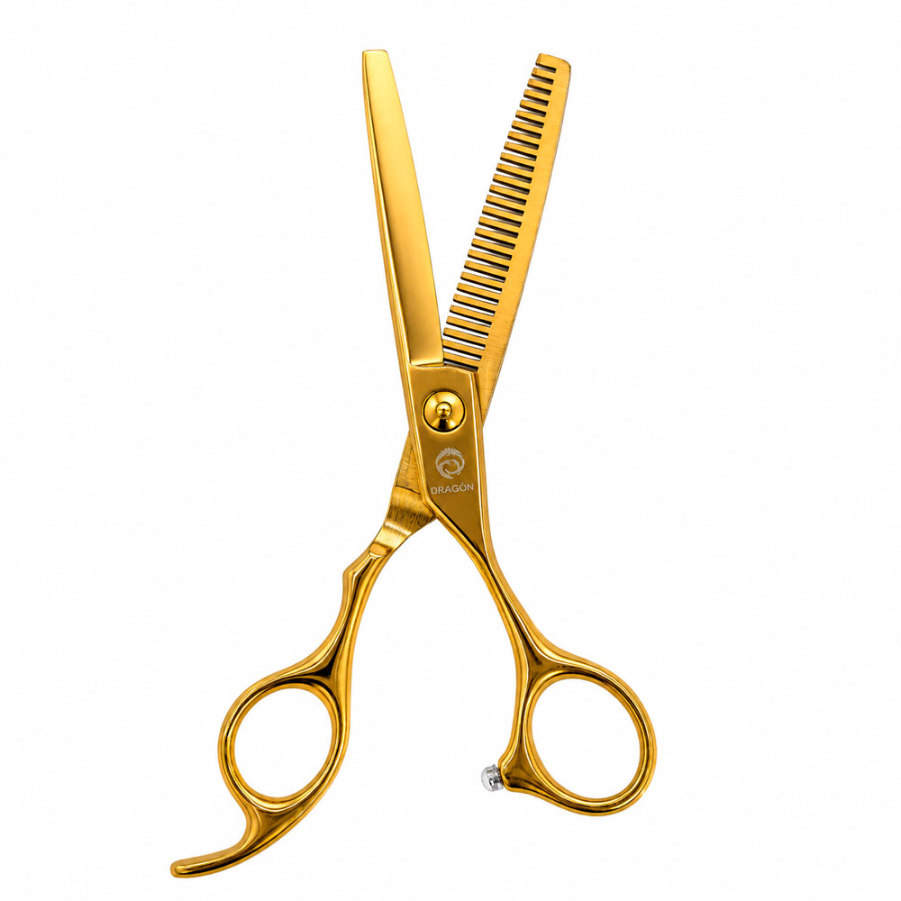 TIJERA DE PULIR GOLDEN PHOENIX PROFESIONAL PARA BARBERÍA 16.5CM - 1