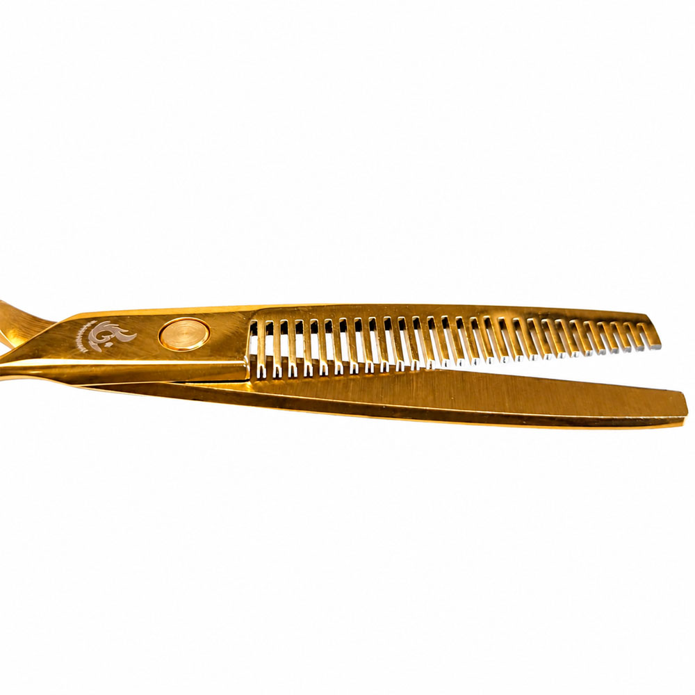 TIJERA DE PULIR GOLDEN PHOENIX PROFESIONAL PARA BARBERÍA 16.5CM - 4