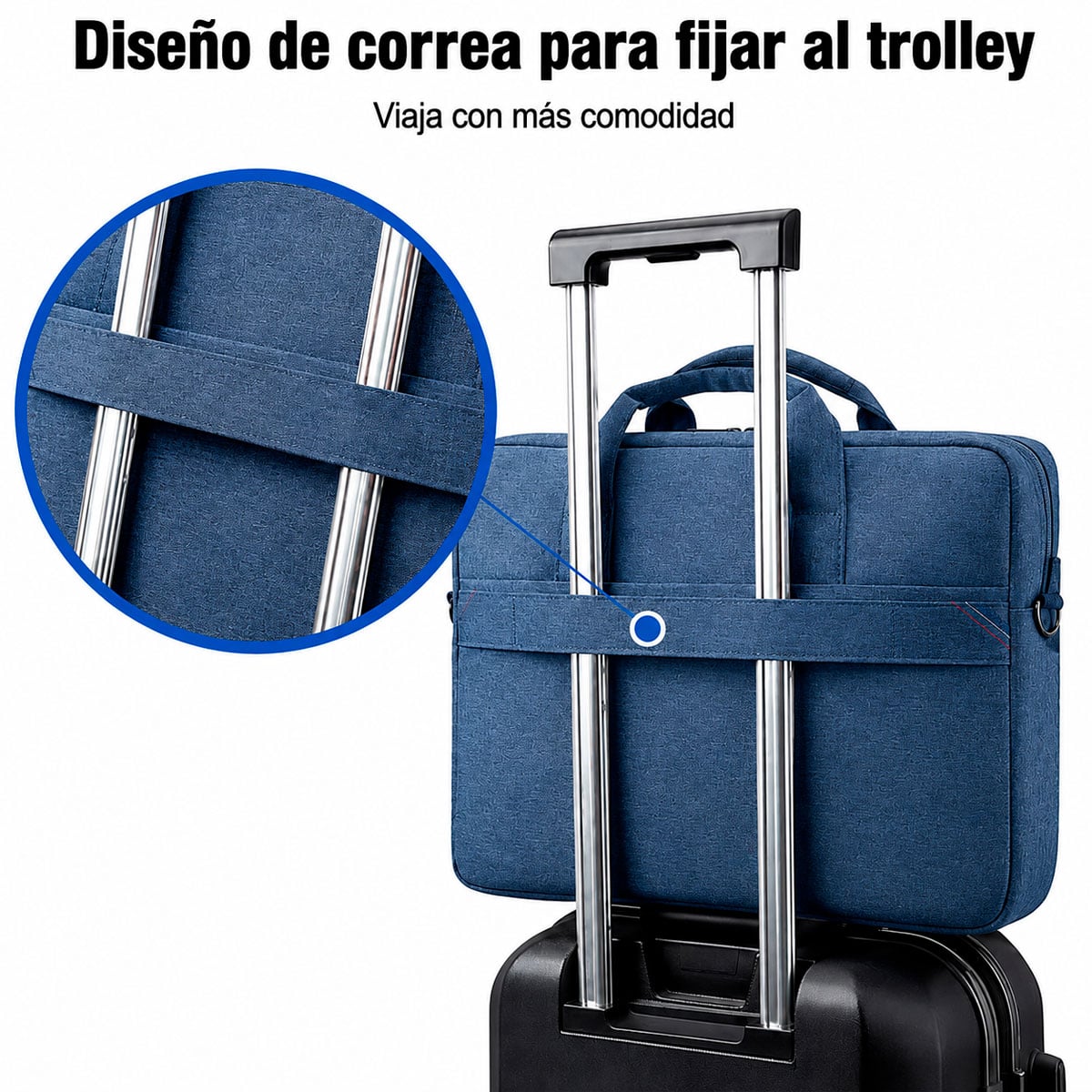 FUNDA PARA LAPTOP 15.6 PULGADAS CON CORREA AJUSTABLE - 3