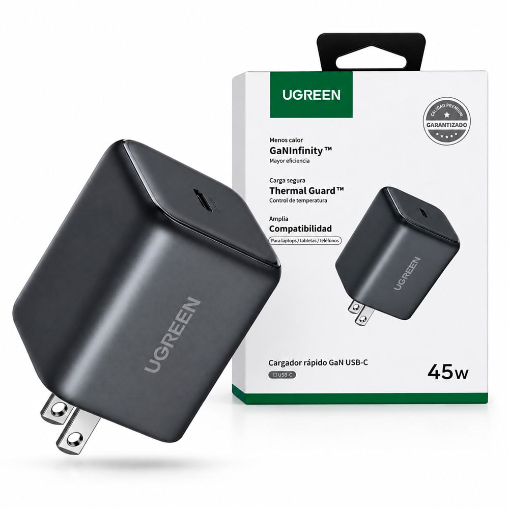 CARGADOR UGREEN 45W GAN USB-C CARGA RÁPIDA PARA CELULAR - 1