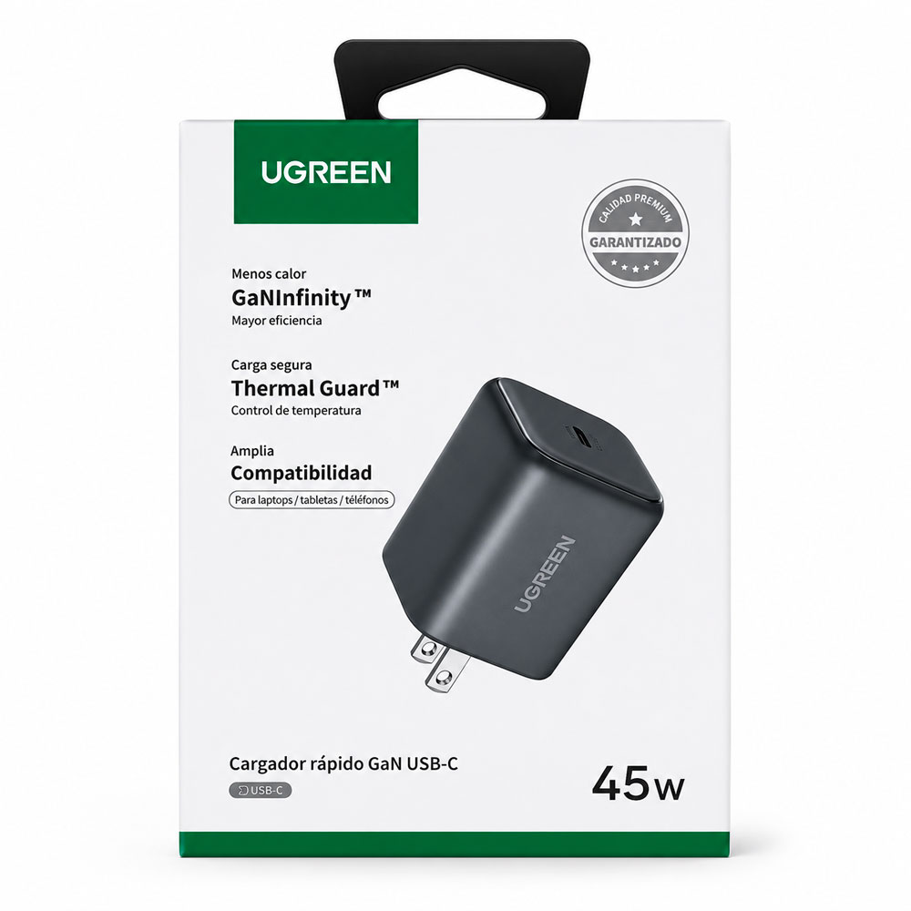 CARGADOR UGREEN 45W GAN USB-C CARGA RÁPIDA PARA CELULAR - 10
