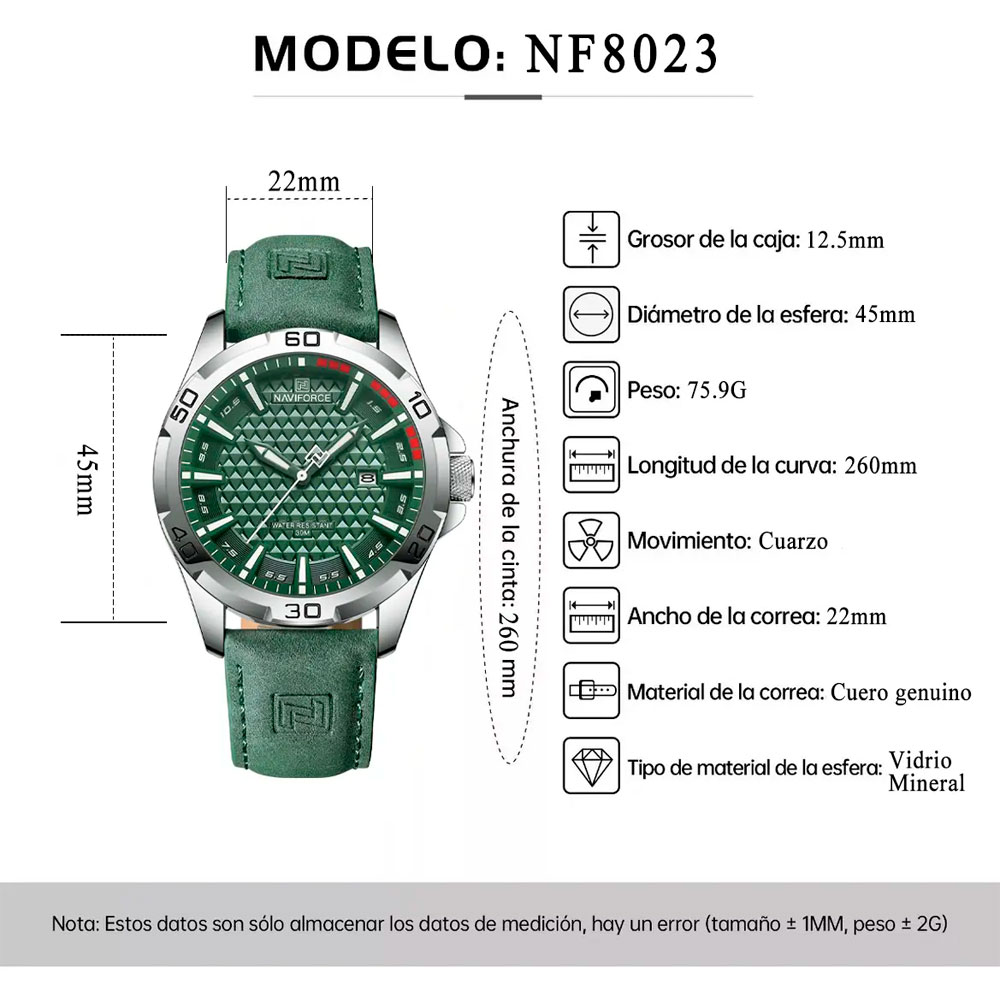 RELOJ NAVIFORCE PARA HOMBRE ANALÓGICO RESISTENTE AL AGUA - 4
