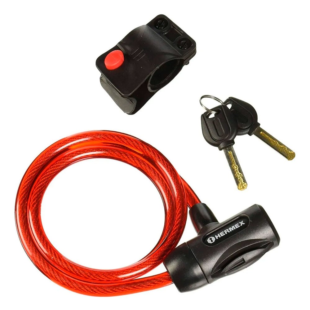 CABLE CANDADO HERMEX CB-12 1 METRO 12MM CON 2 LLAVES - 3