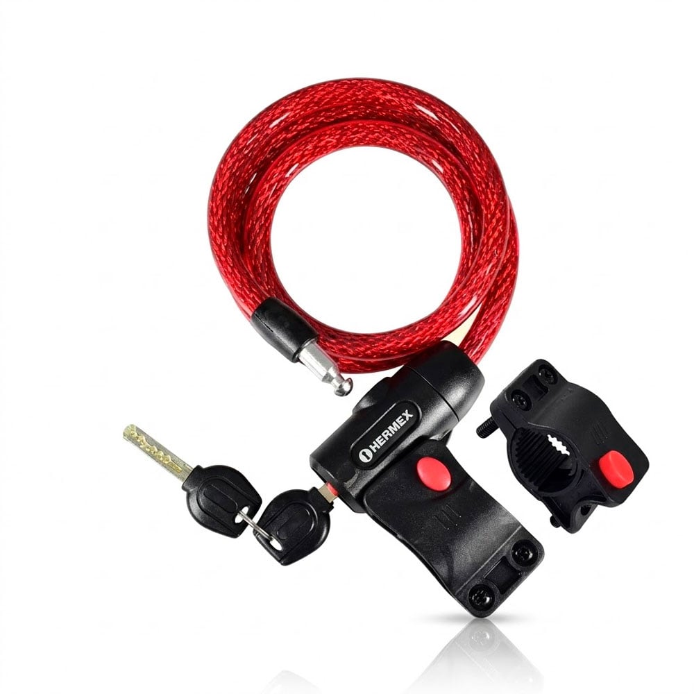 CABLE CANDADO HERMEX CB-12 1 METRO 12MM CON 2 LLAVES - 4