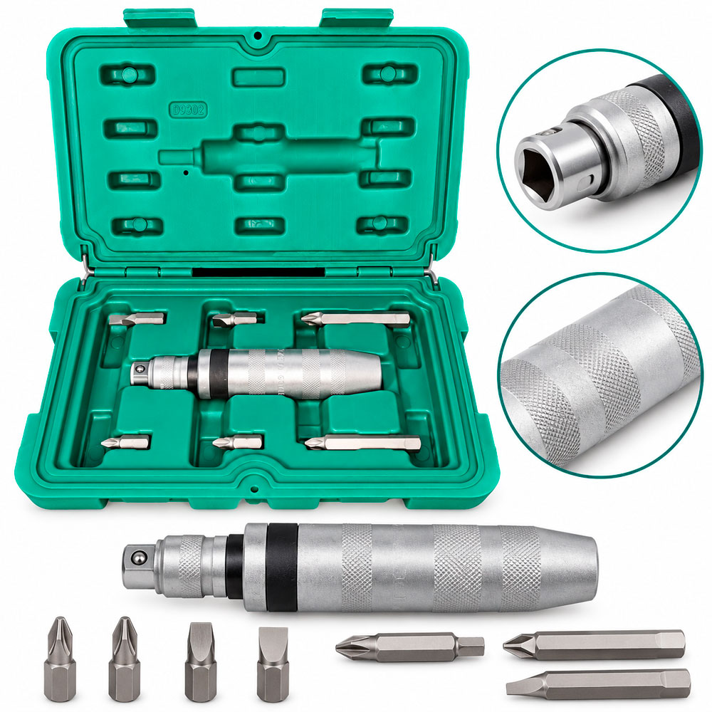DESTORNILLADOR DE IMPACTO MANUAL SATA JUEGO 8 PIEZAS - 1