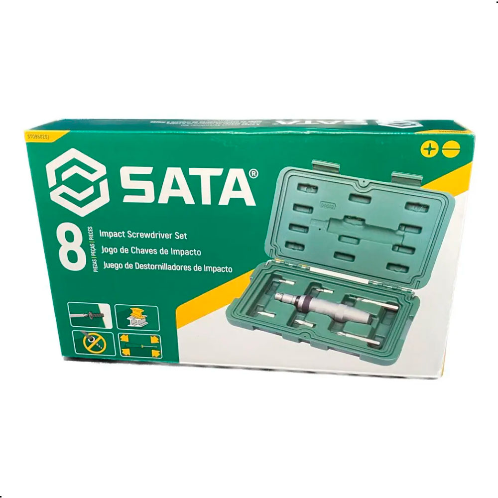 DESTORNILLADOR DE IMPACTO MANUAL SATA JUEGO 8 PIEZAS - 6