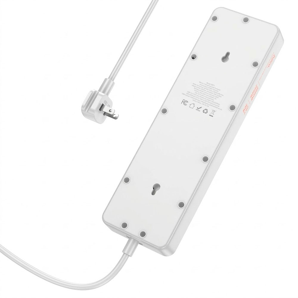 EXTENSIÓN ELÉCTRICA HOCO AC14 5 TOMAS 4 USB PD 30W CARGA RAPIDA - 4