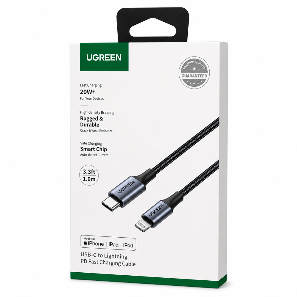 CABLE USB C A LIGHTNING 20W UGREEN CARGA RÁPIDA PD PARA IPHONE - 10