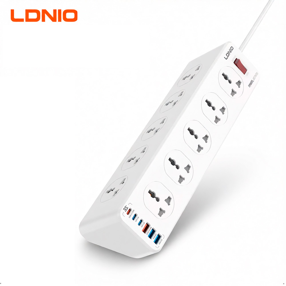 REGLETA TOMACORRIENTE LDNIO SC10610C CARGA RAPIDA USB - C 2M - 3