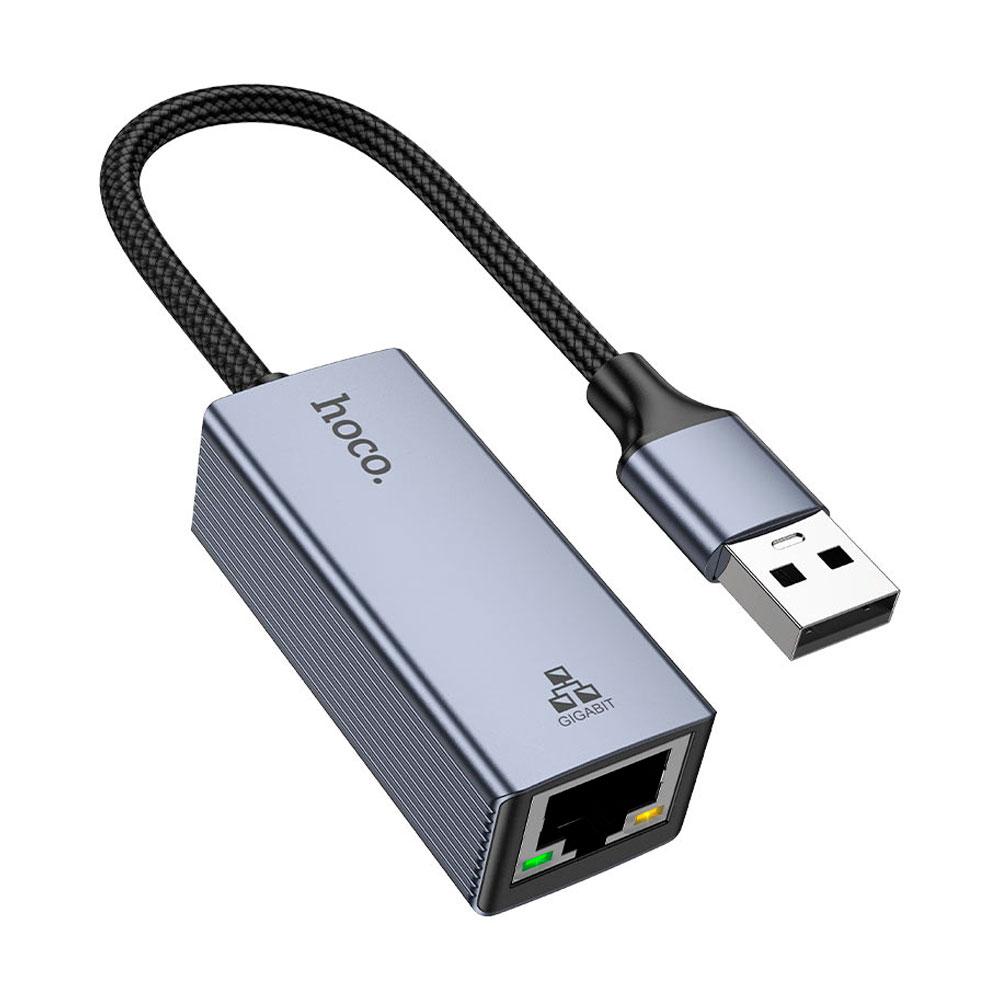 ADAPTADOR USB TIPO C A ETHERNET RJ45 HOCO RED GIGABIT ALTA VELOCIDAD - 4