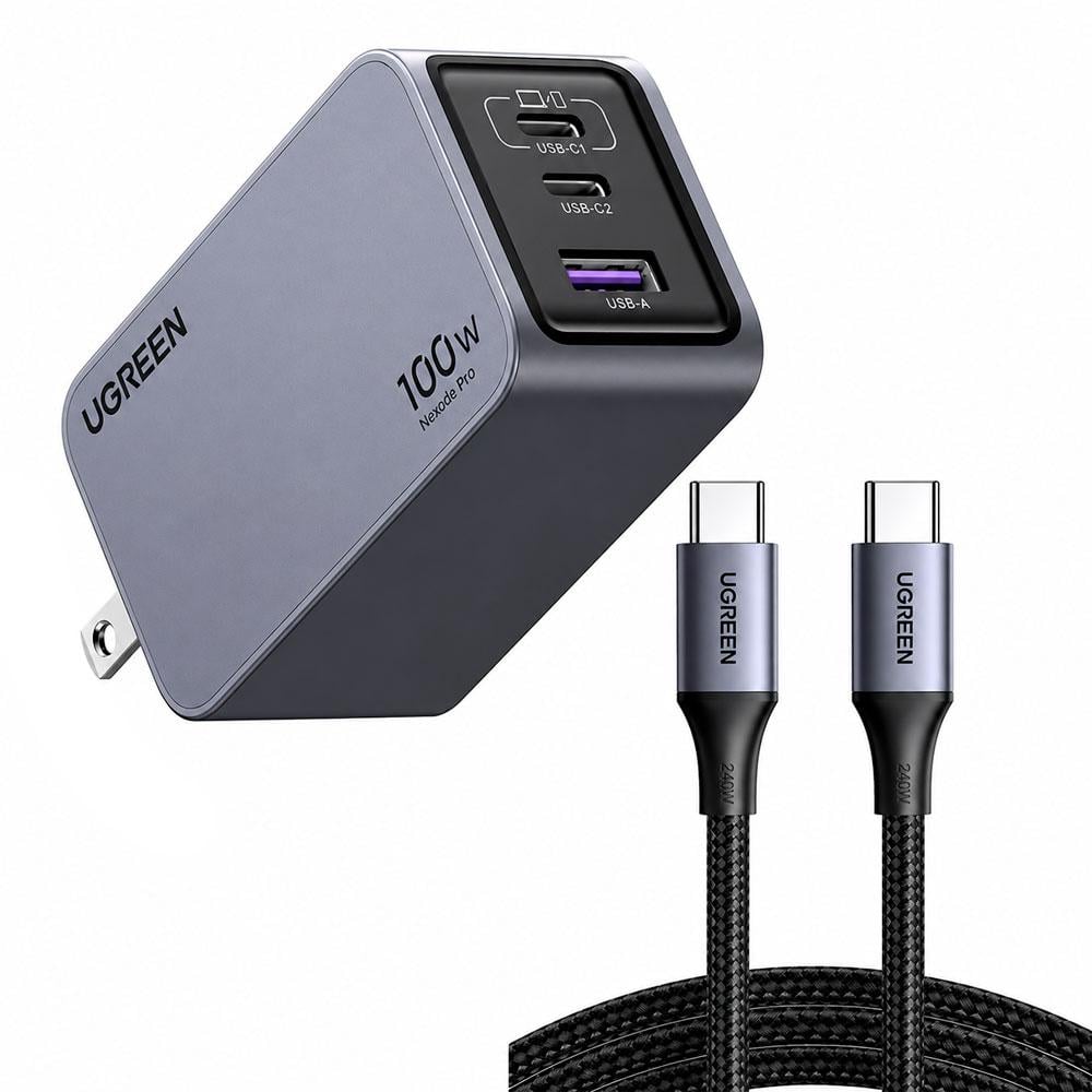CARGADOR UGREEN X757 NEXODE PRO GAN 100W USB C 3 PUERTOS - 1