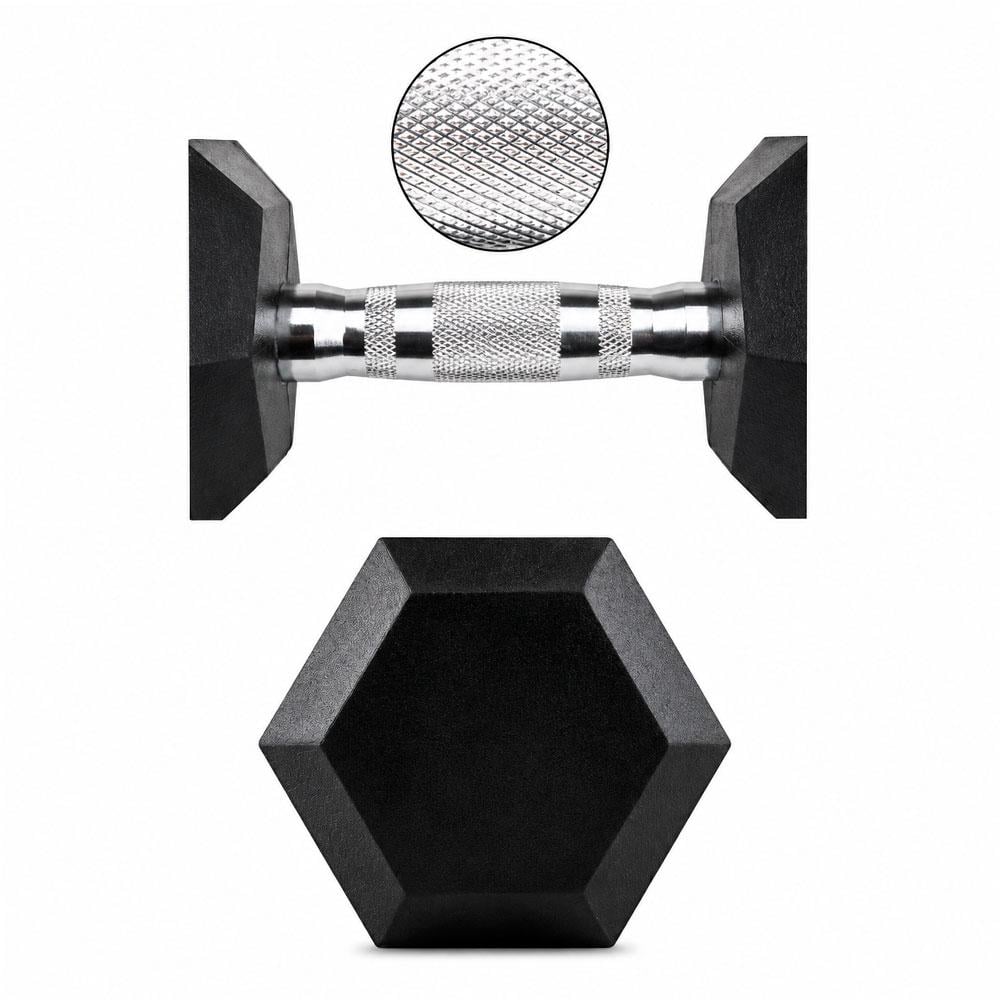PAR PESAS HEXAGONALES 7.5 KG CAUCHO MANCUERNAS GIMNASIO - 5
